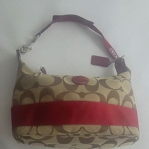 COACH burgundy handbag